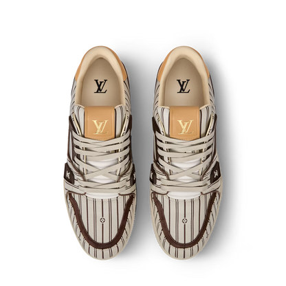 LV Trainer Beige Jacquard