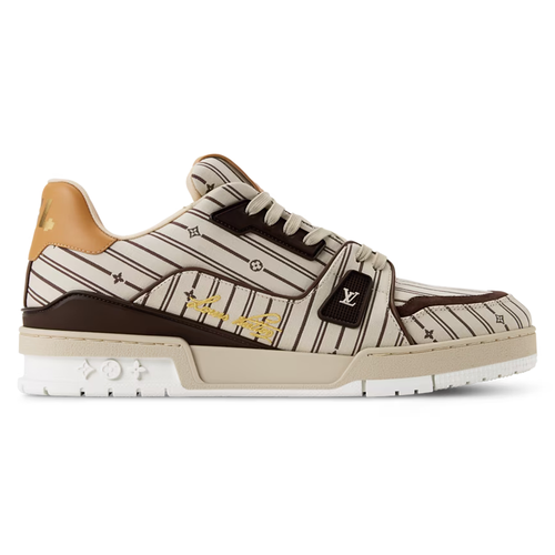 LV Trainer Beige Jacquard