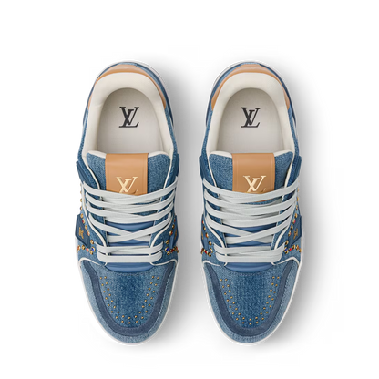 LV Trainer Blue Denim Swarovski