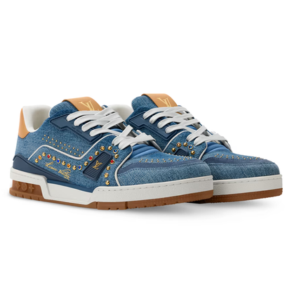 LV Trainer Blue Denim Swarovski