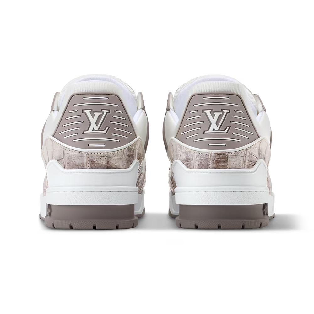 LV Trainer Beige Crocodile Skin