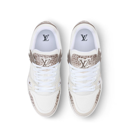 LV Trainer Beige Crocodile Skin