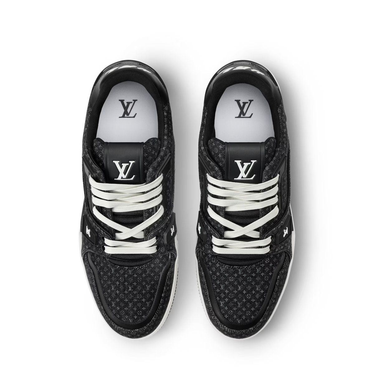 LV Trainer Black Nanogram denim