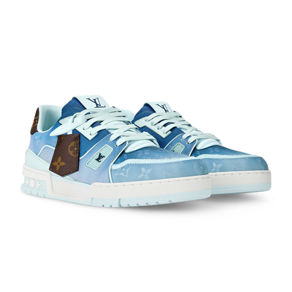 LV Trainer Sneaker Comes In Monogram-Printed Canvas Blue
