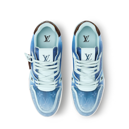 LV Trainer Sneaker Comes In Monogram-Printed Canvas Blue