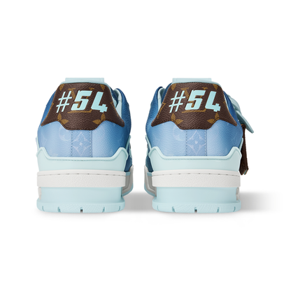 LV Trainer Sneaker Comes In Monogram-Printed Canvas Blue