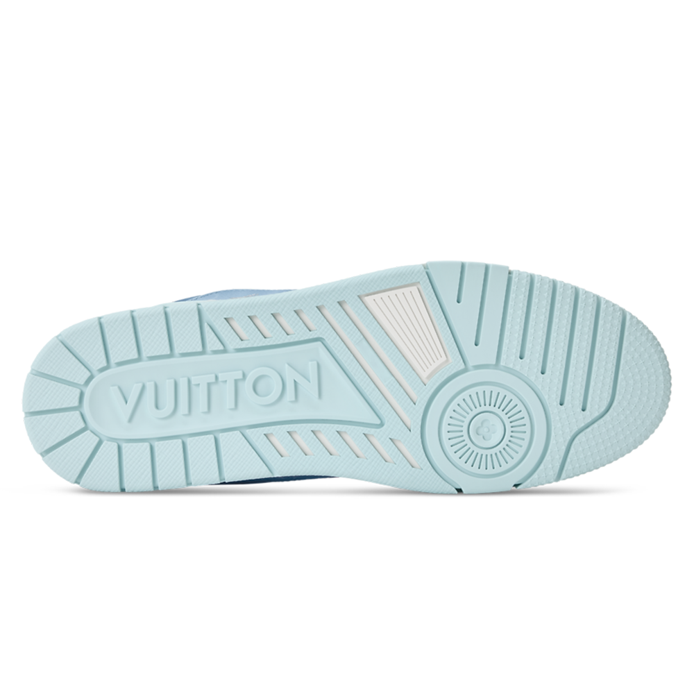LV Trainer Sneaker Comes In Monogram-Printed Canvas Blue
