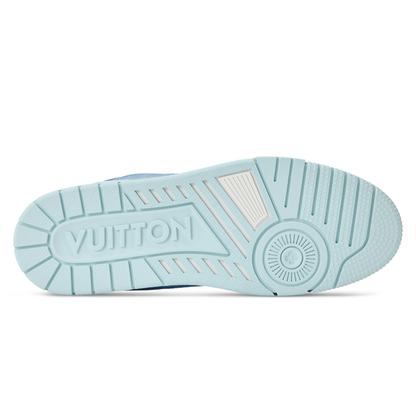 LV Trainer Sneaker Comes In Monogram-Printed Canvas Blue