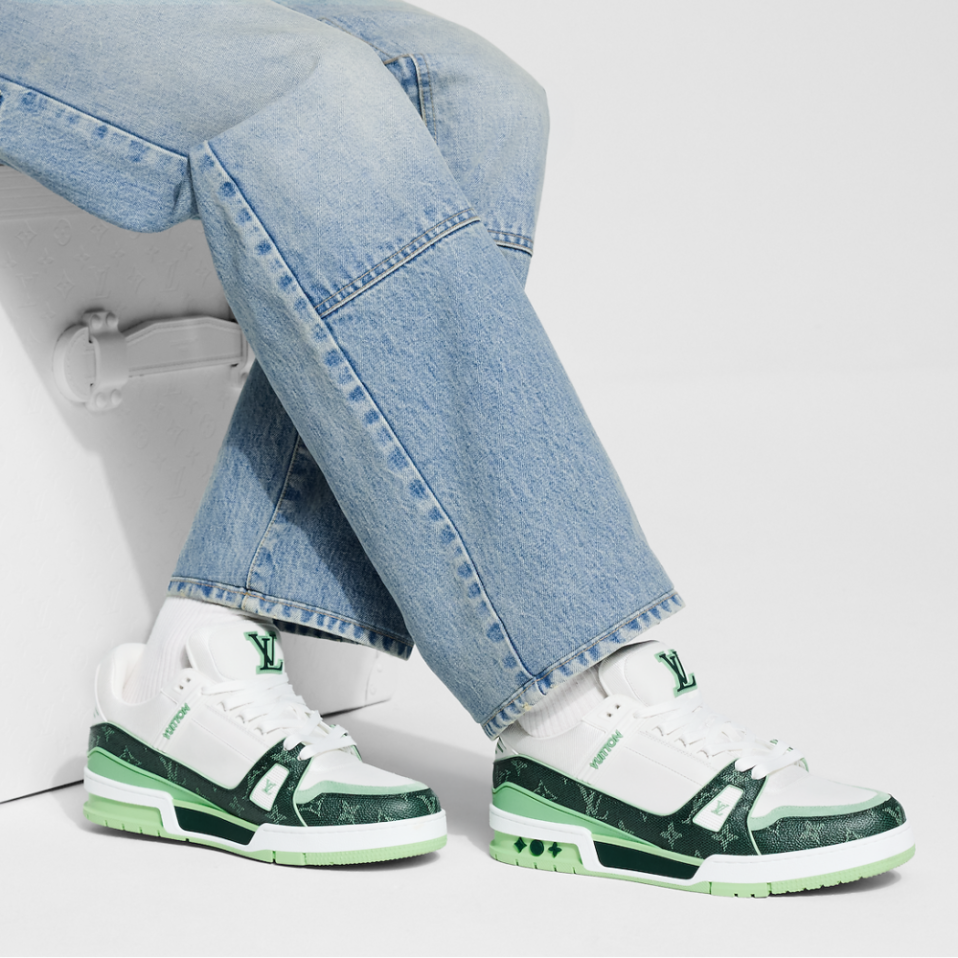 Louis Vuitton LV Trainer Sneaker ‘Denim Monogram green’