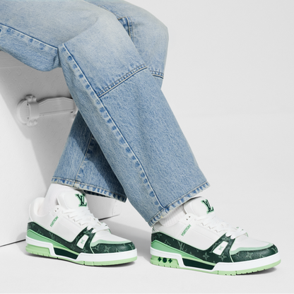Louis Vuitton LV Trainer Sneaker ‘Denim Monogram green’