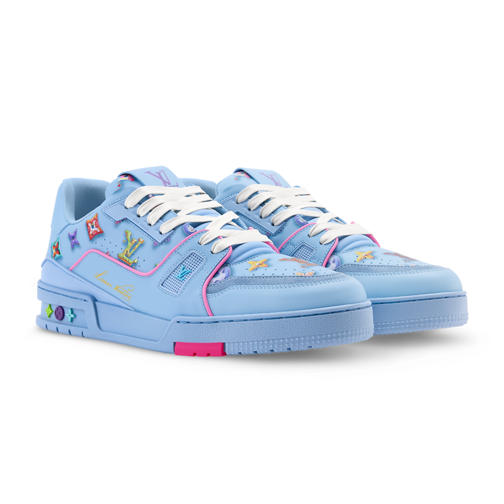 LV Trainer Sneaker Coordinates With The Season’s Monogram Donuts Blue