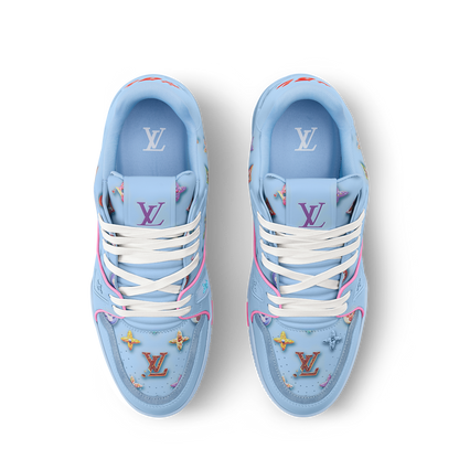 LV Trainer Sneaker Coordinates With The Season’s Monogram Donuts Blue