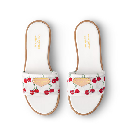 LV x TM Lily Flat Mule White
