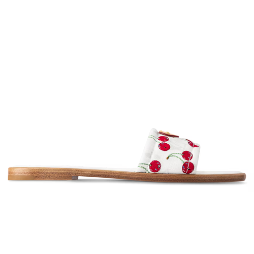 LV x TM Lily Flat Mule White