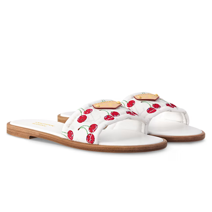 LV x TM Lily Flat Mule White