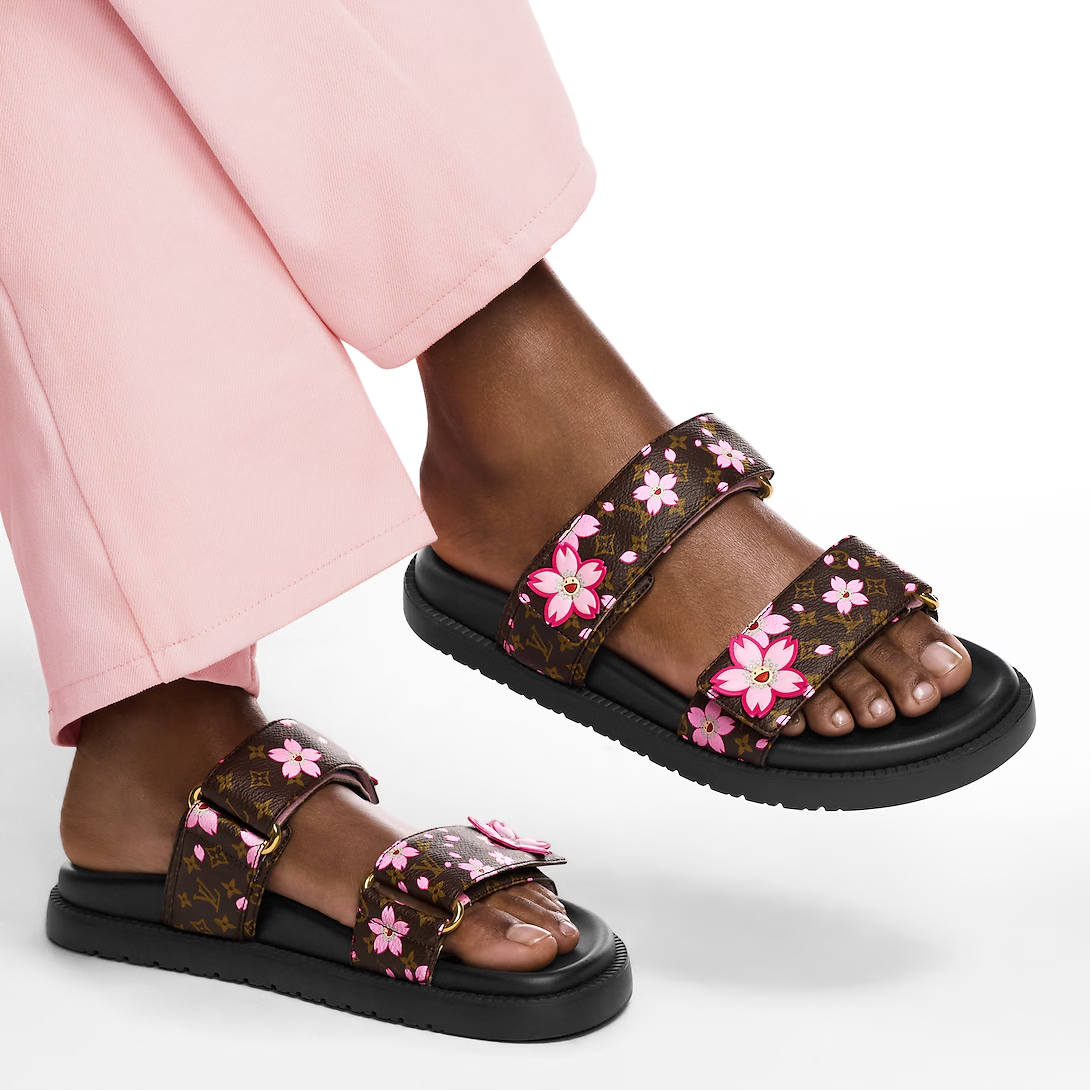 LV x TM LV Sunset Flat Comfort Mule Sakura Brown