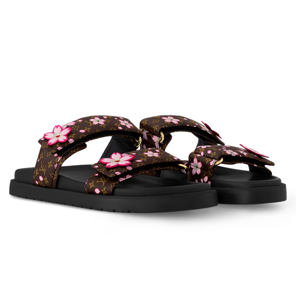 LV x TM LV Sunset Flat Comfort Mule Sakura Brown