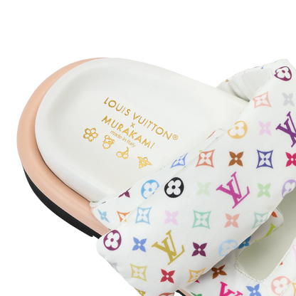 LV Pool Pillow Flat Comfort Mule x TM White