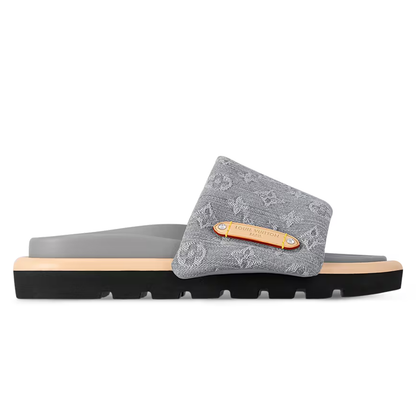 LV Pool Pillow Flat Comfort Mule Grey