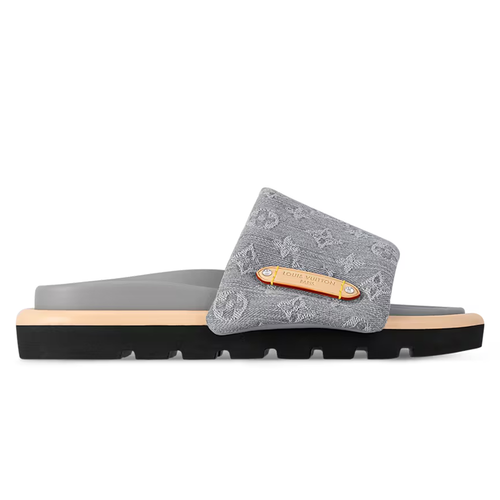 LV Pool Pillow Flat Comfort Mule Grey