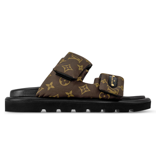 LV Pool Pillow Flat Comfort Mule Cacao Brown
